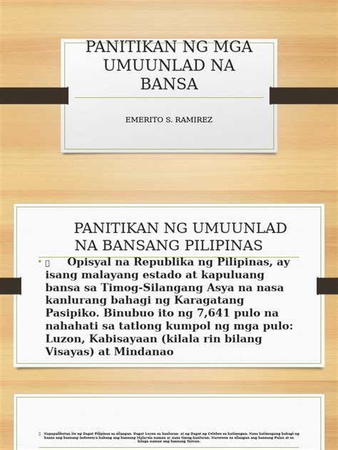 Mga umuunlad na Bansa .